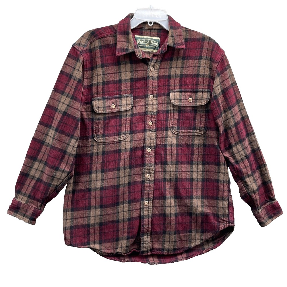 Vintage Field &‎ Stream Flannel Shirt Men's Large Workwear Gorpcore Outdoor 90's